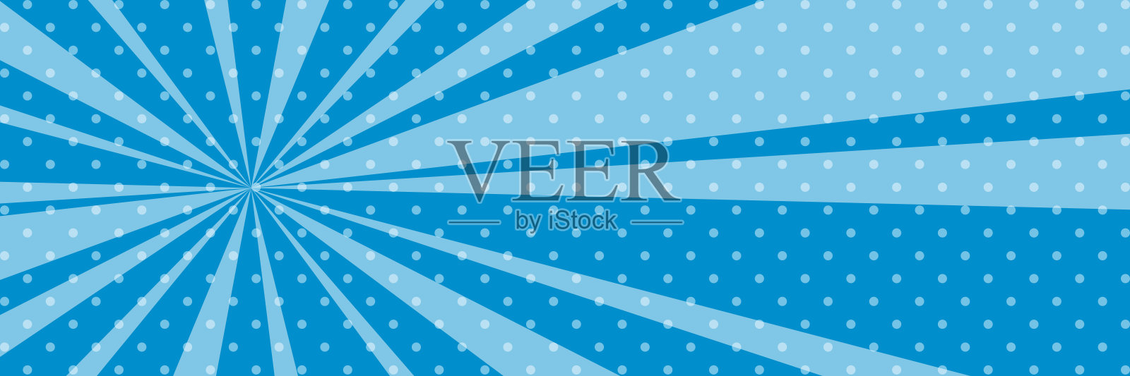 蓝色波普艺术与阳光的复古背景插画图片素材