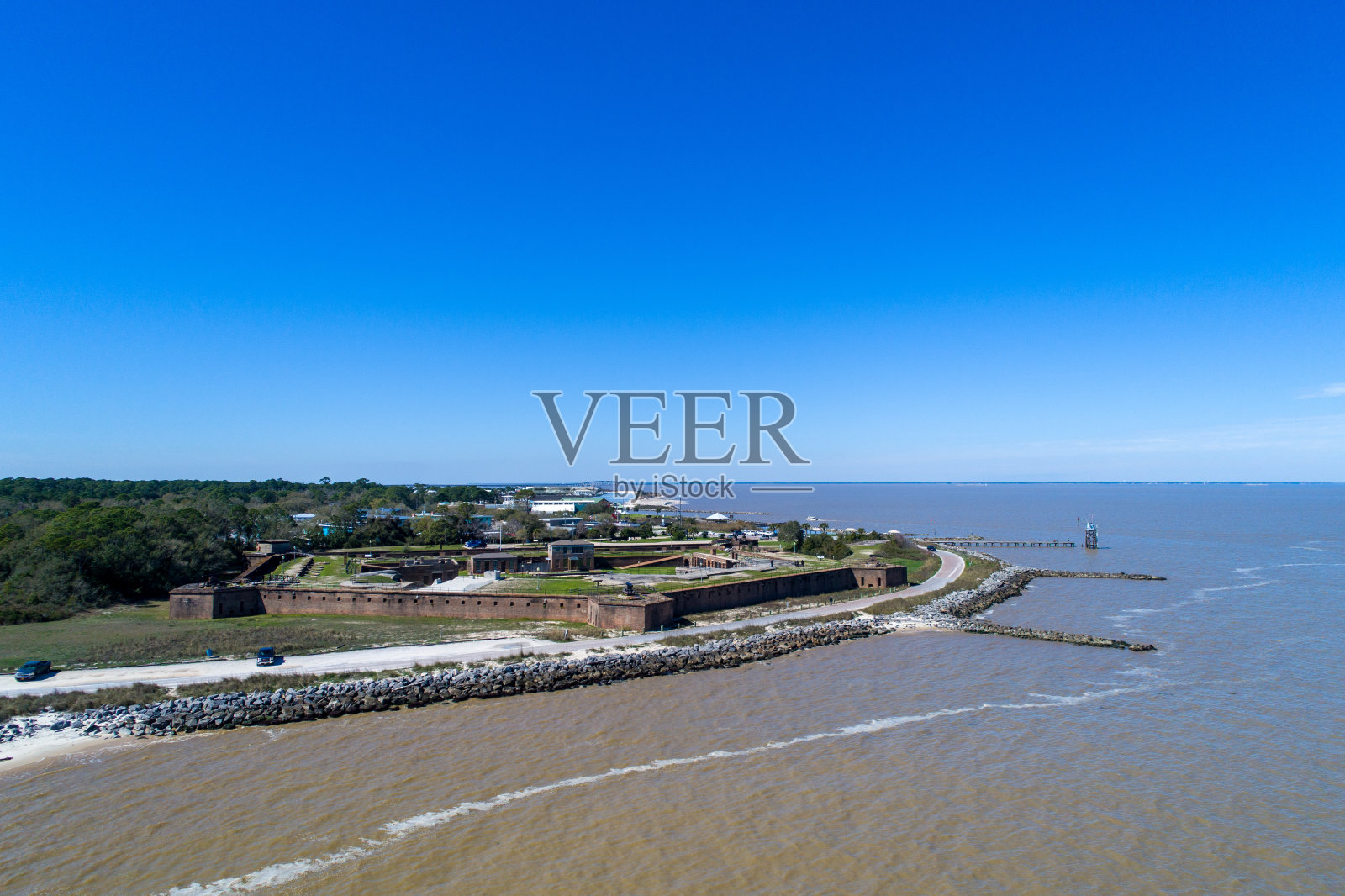 阿拉巴马州的多芬岛和盖恩斯堡照片摄影图片