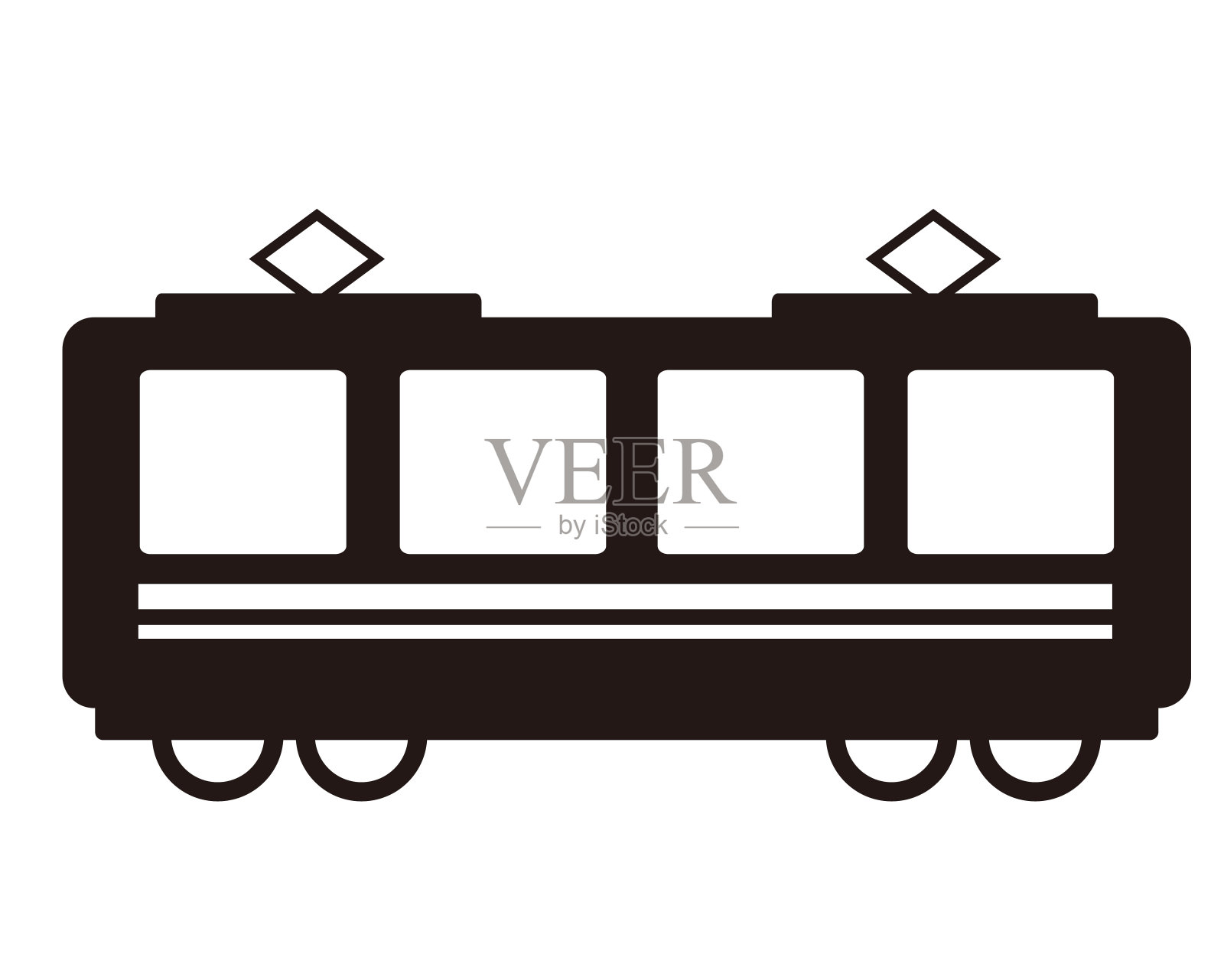 火车矢量插图，车辆图标插画图片素材