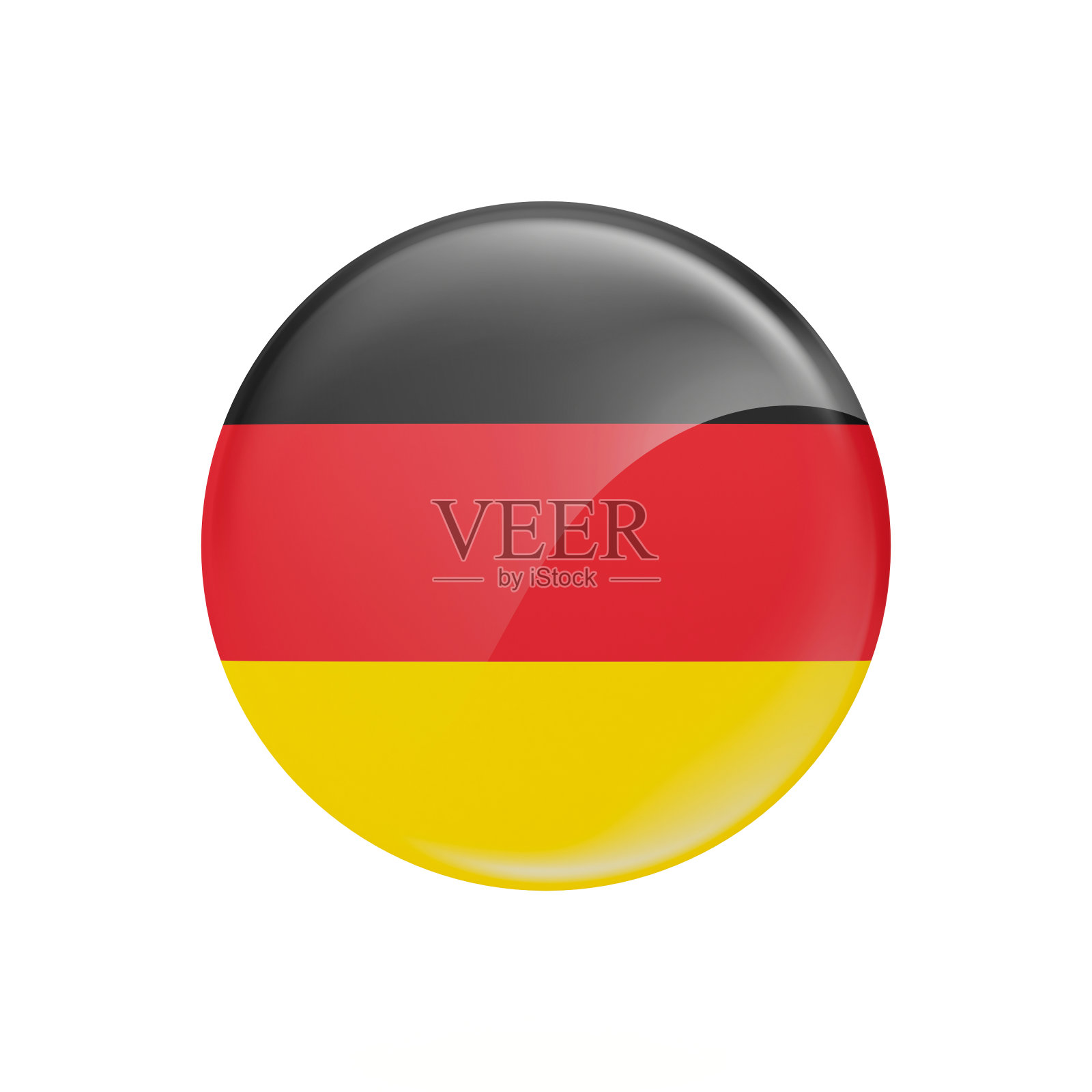 德国国旗按钮- 3D渲染照片摄影图片
