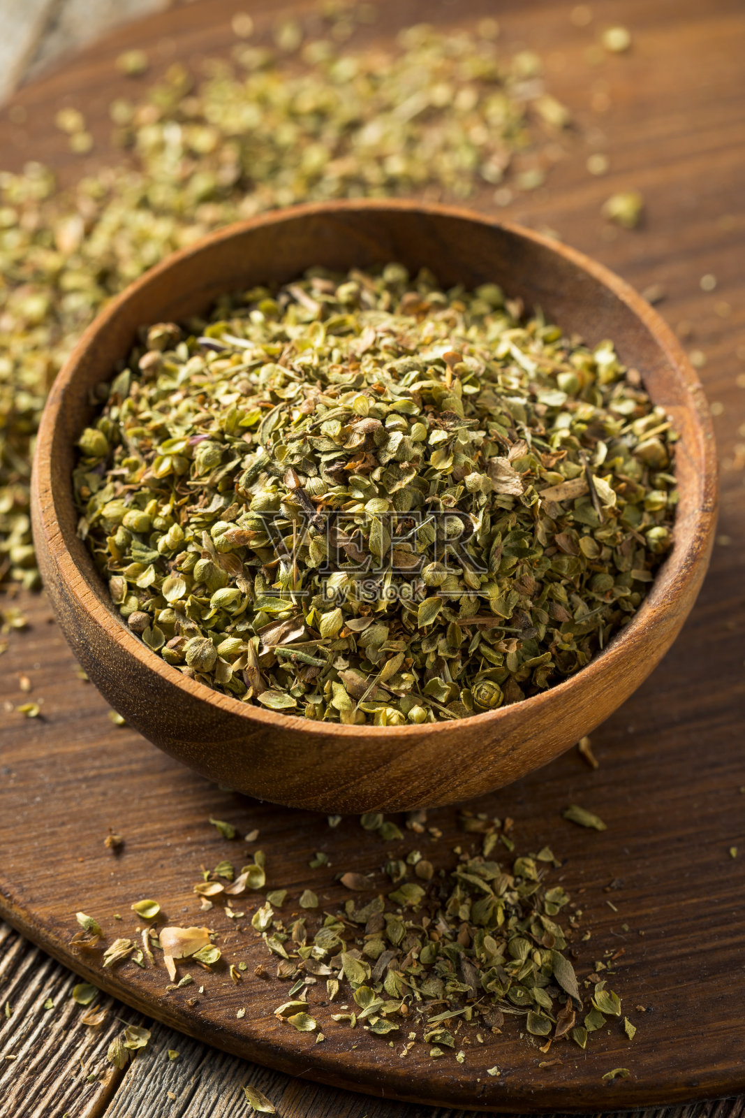 生干绿色希腊牛至香料照片摄影图片