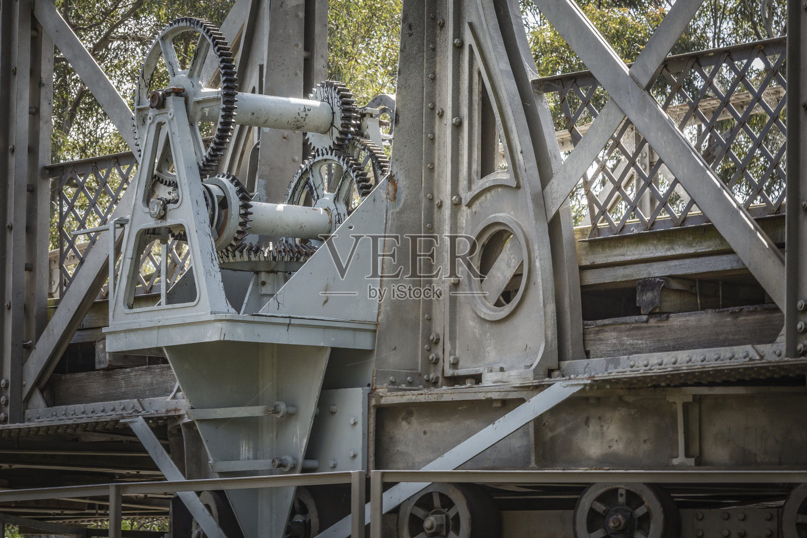 摆式桥的机械关闭照片摄影图片