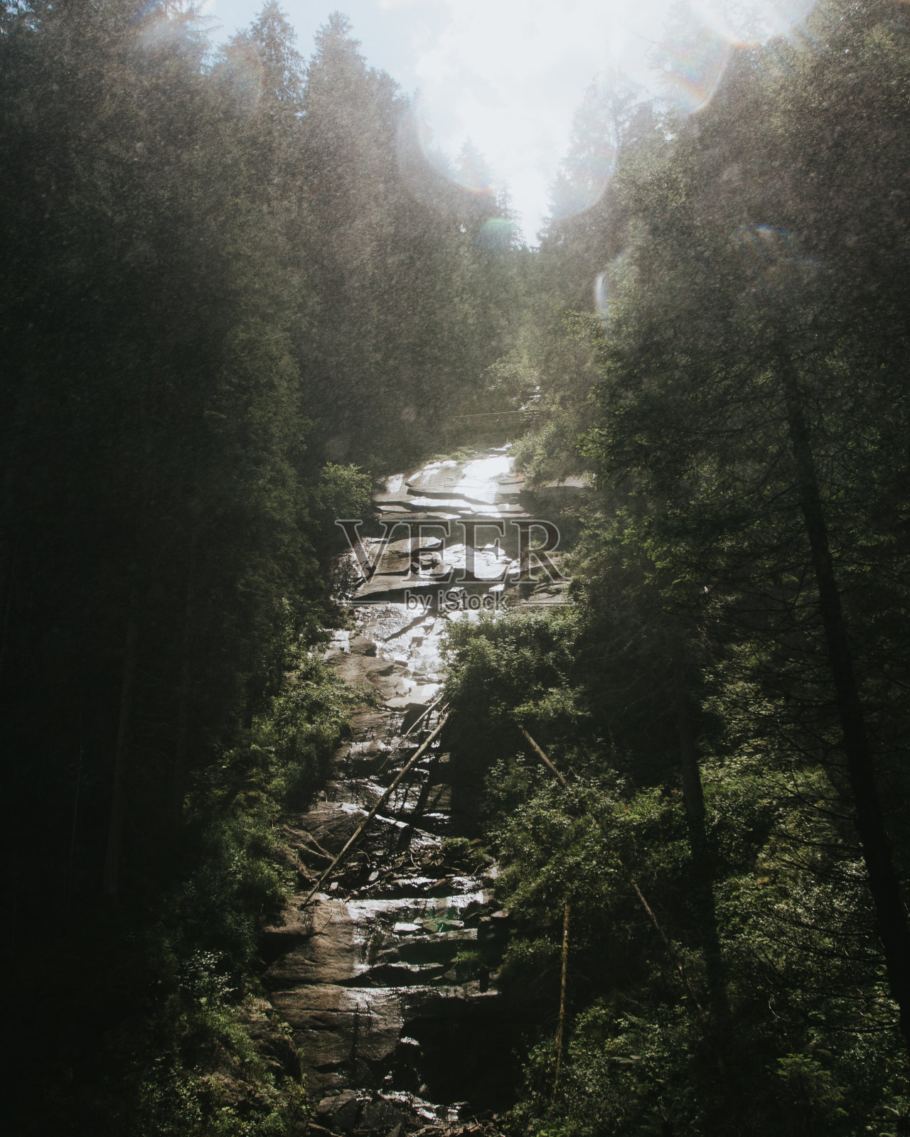 奥地利萨尔茨堡高陶恩国家公园的克里姆里瀑布照片摄影图片