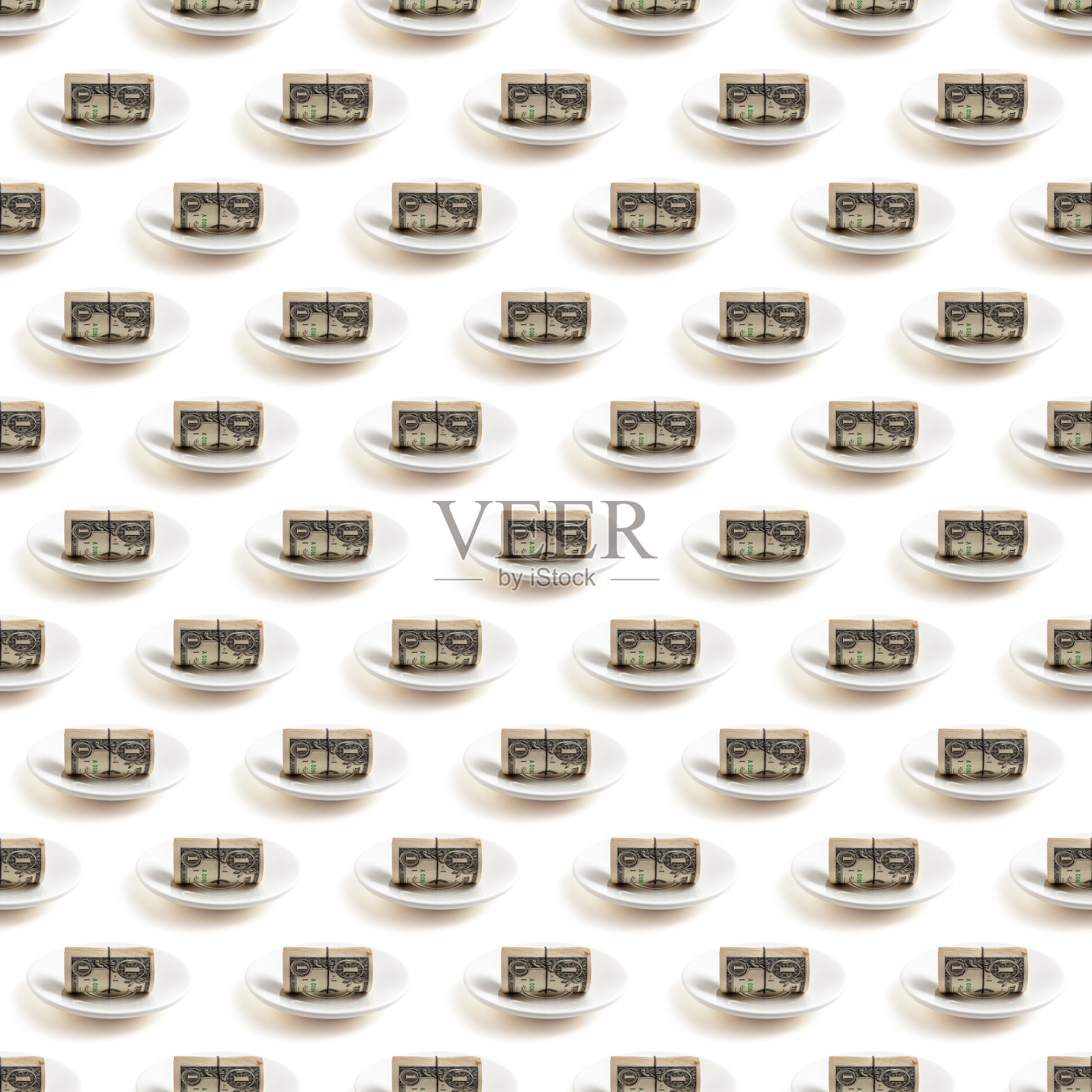 一卷一卷的美元钞票，一卷一卷的美元钞票。照片摄影图片