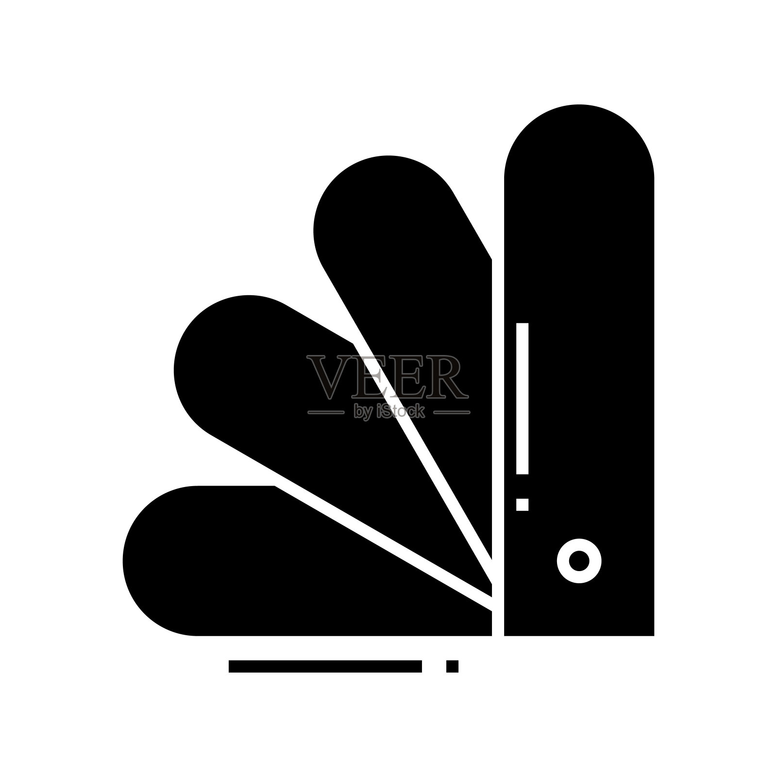 调色板黑色图标，概念插图，矢量平面符号，象形符号插画图片素材