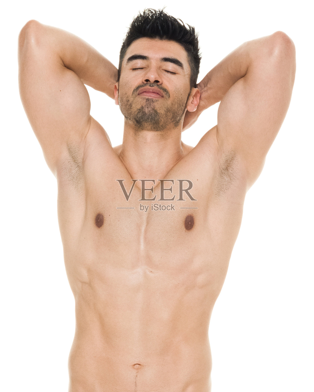 拉丁美洲和西班牙裔男性，白人背景照片摄影图片