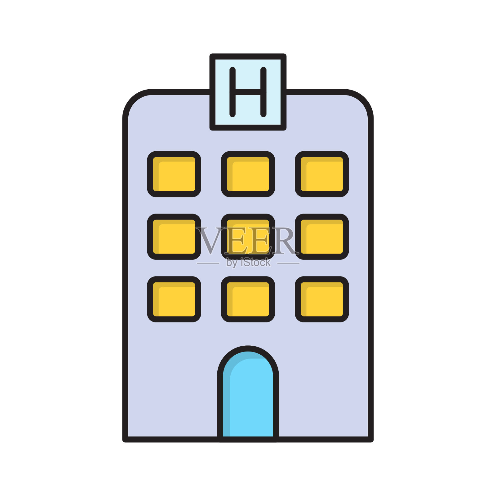 医院插画图片素材