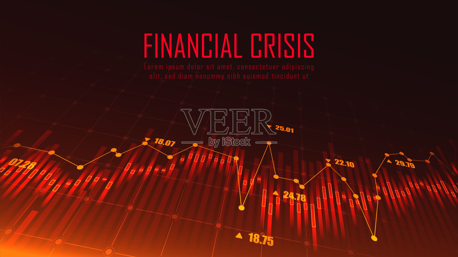 金融危机图形概念插画图片素材