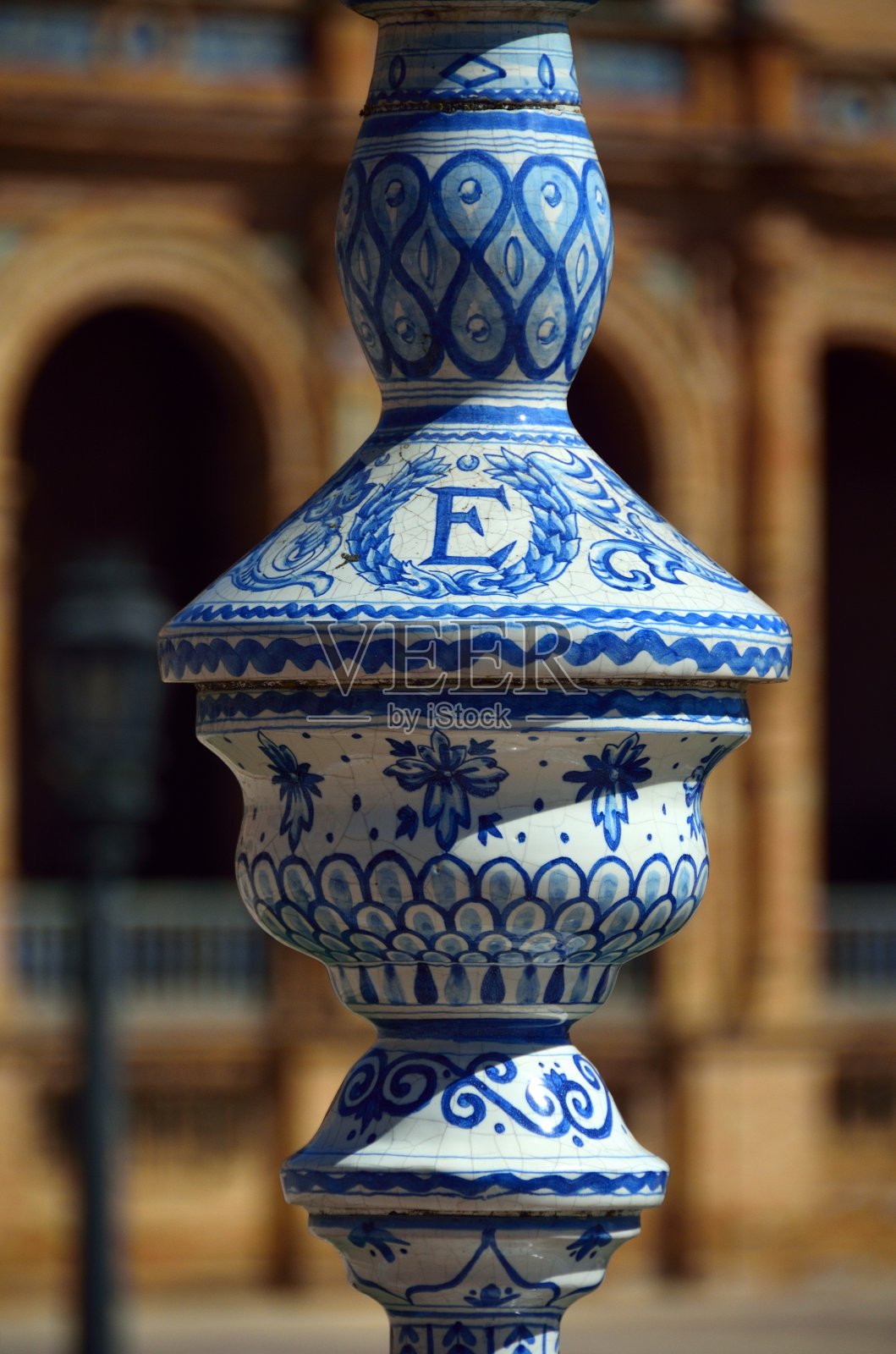 西班牙广场的陶瓷细节照片摄影图片