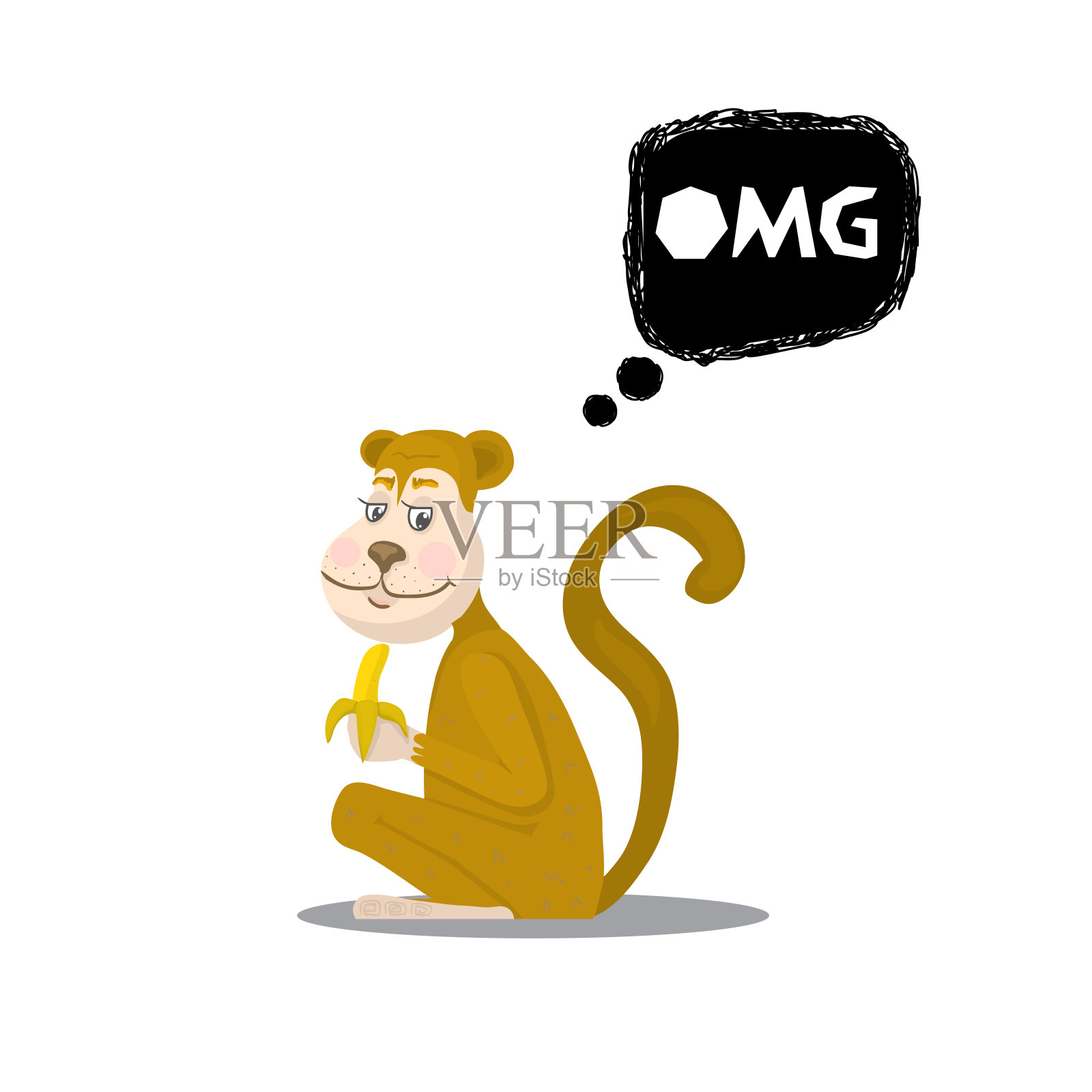 载体猴动物特征插画图片素材