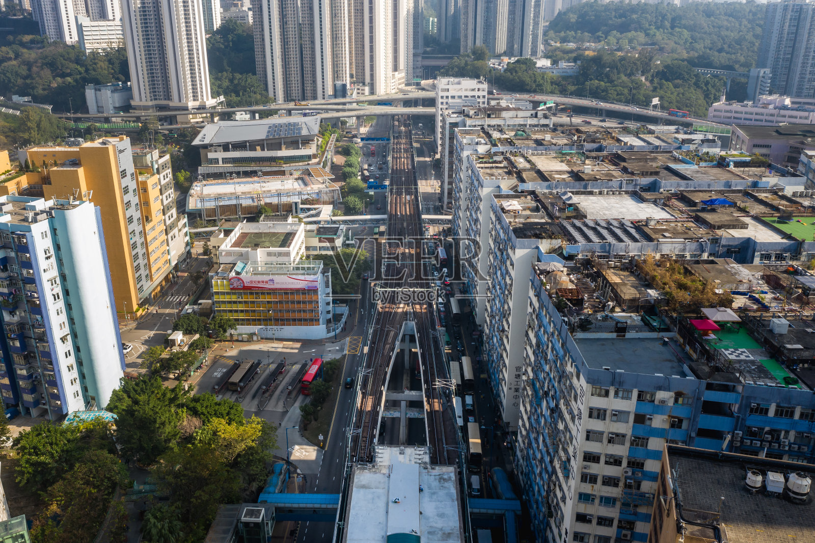 香港观塘的无人机照片照片摄影图片