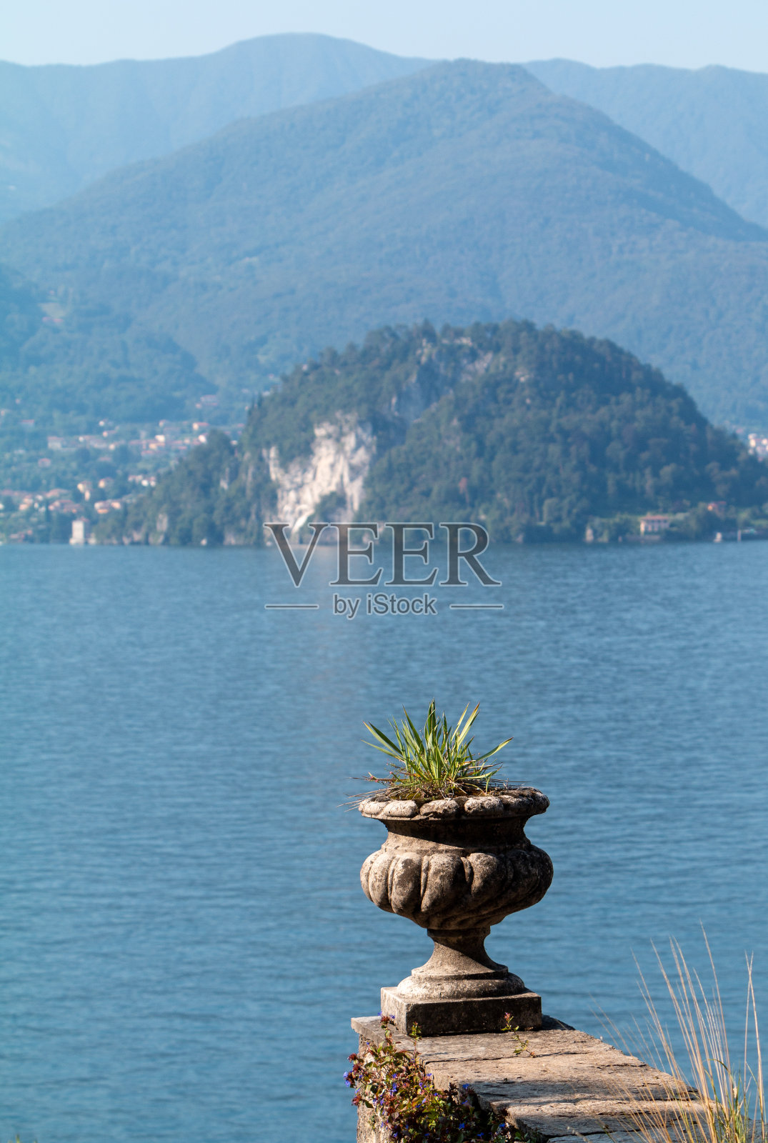 意大利科莫湖的Varenna照片摄影图片