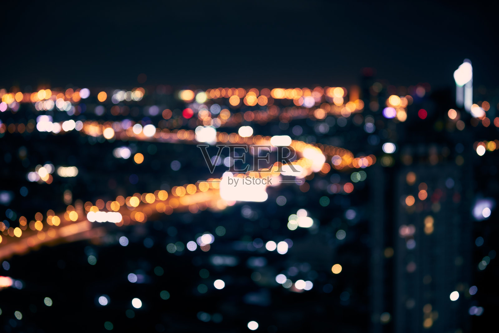 抽象的城市景观背景夜光散景照片摄影图片