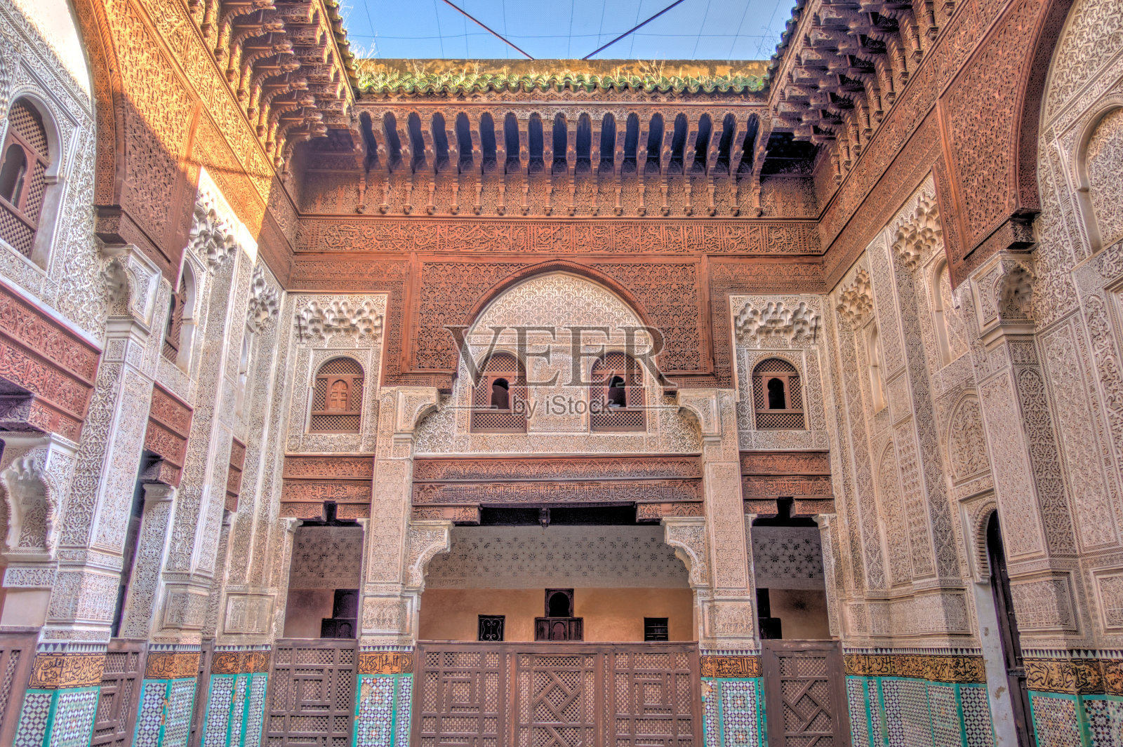 Bou Inania Madrasa, Meknes，摩洛哥照片摄影图片