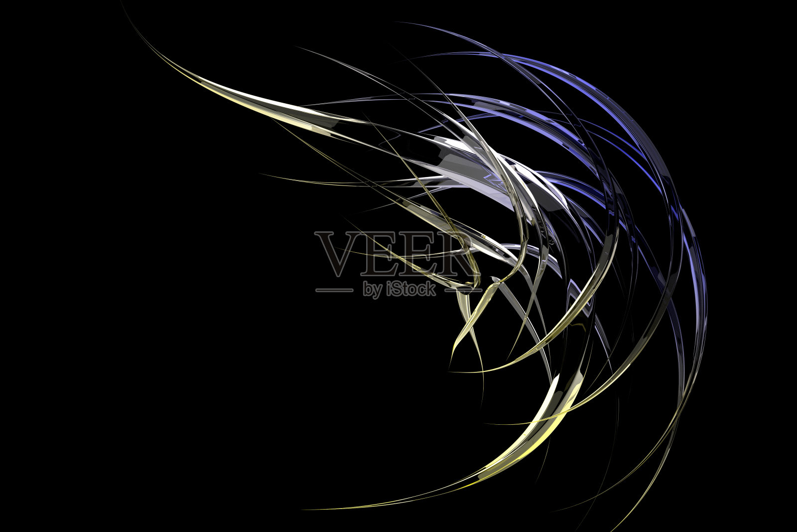 抽象背景的彩色曲线。3 d渲染。照片摄影图片