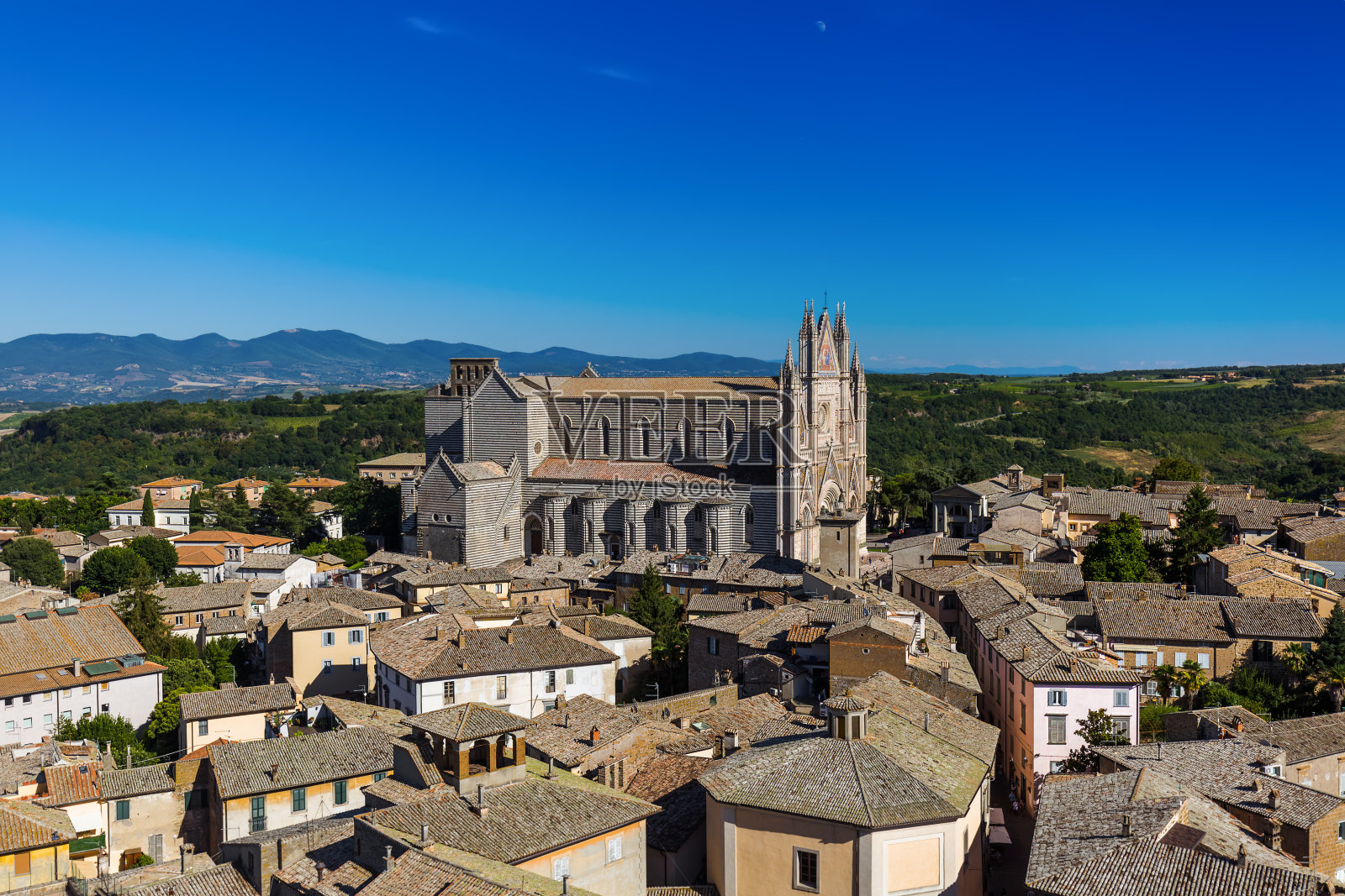 奥维多，意大利的中世纪城镇照片摄影图片