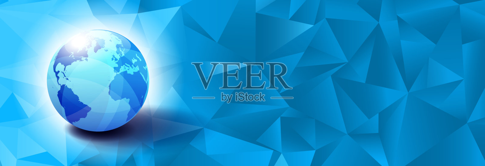 世界环球美洲和欧洲与三角背景插画图片素材