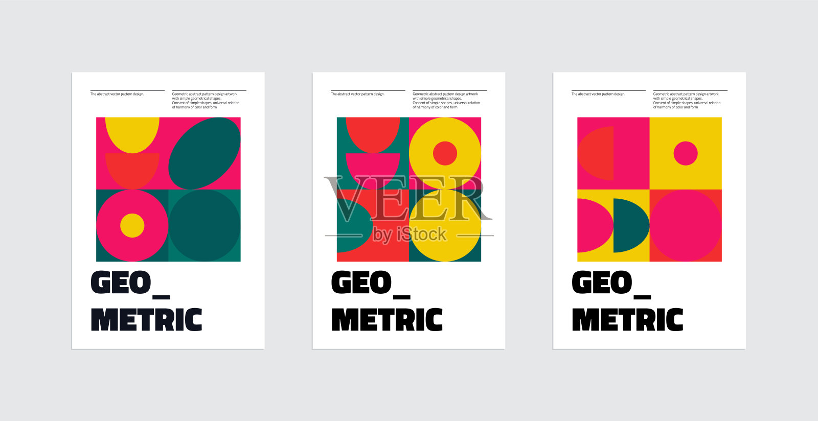 包豪斯设计海报模型系列插画图片素材