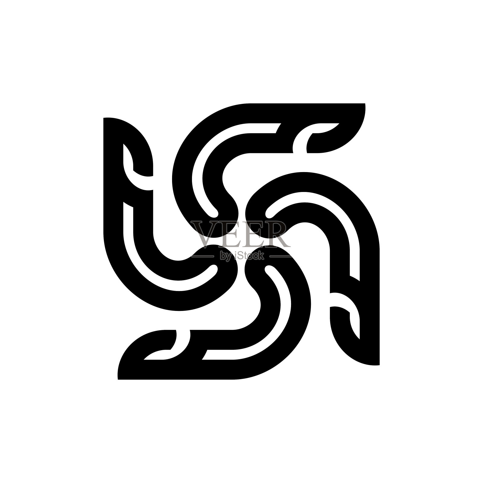 黑色的抽象的标志插画图片素材