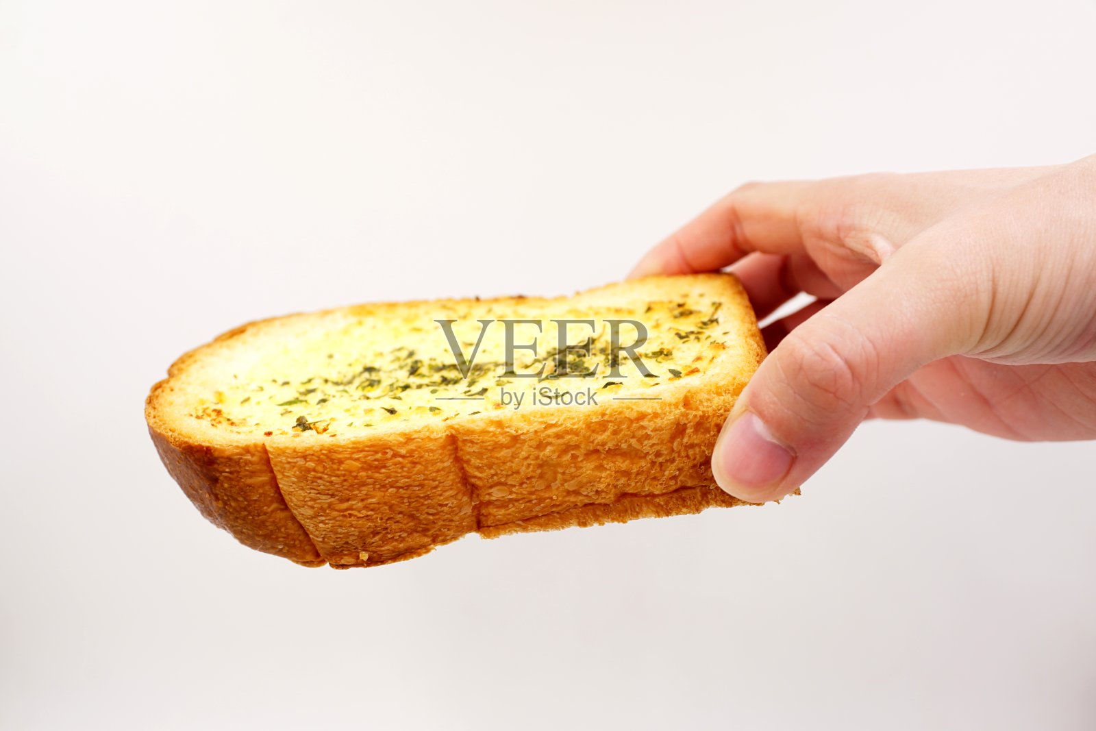 新鲜烤大蒜和黄油面包照片摄影图片