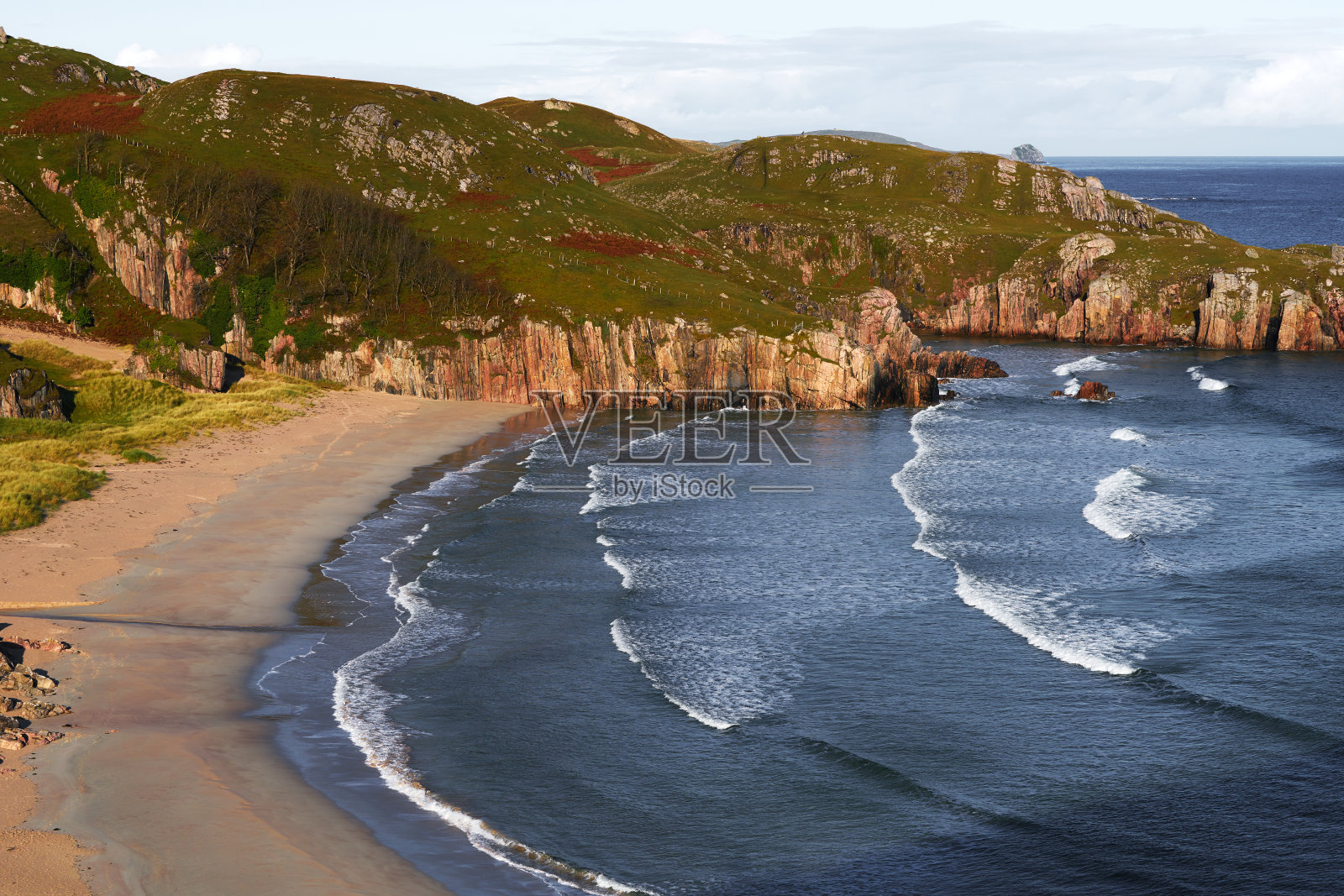 苏格兰美丽的海滩和海岸线照片摄影图片
