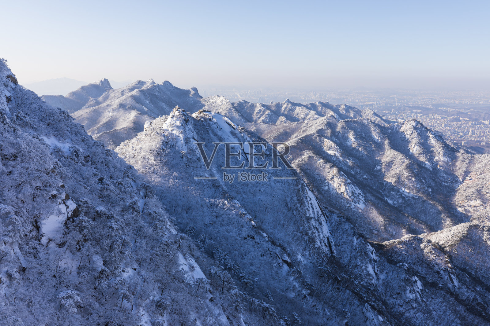 布坎山是雪景照片摄影图片