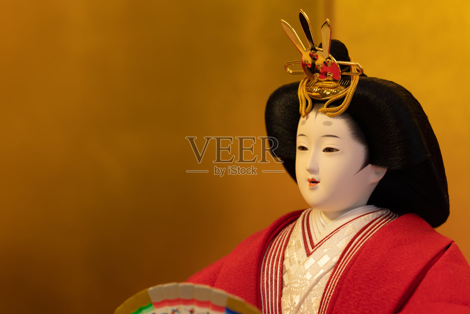 在女孩节上展示的日本玩偶。照片摄影图片