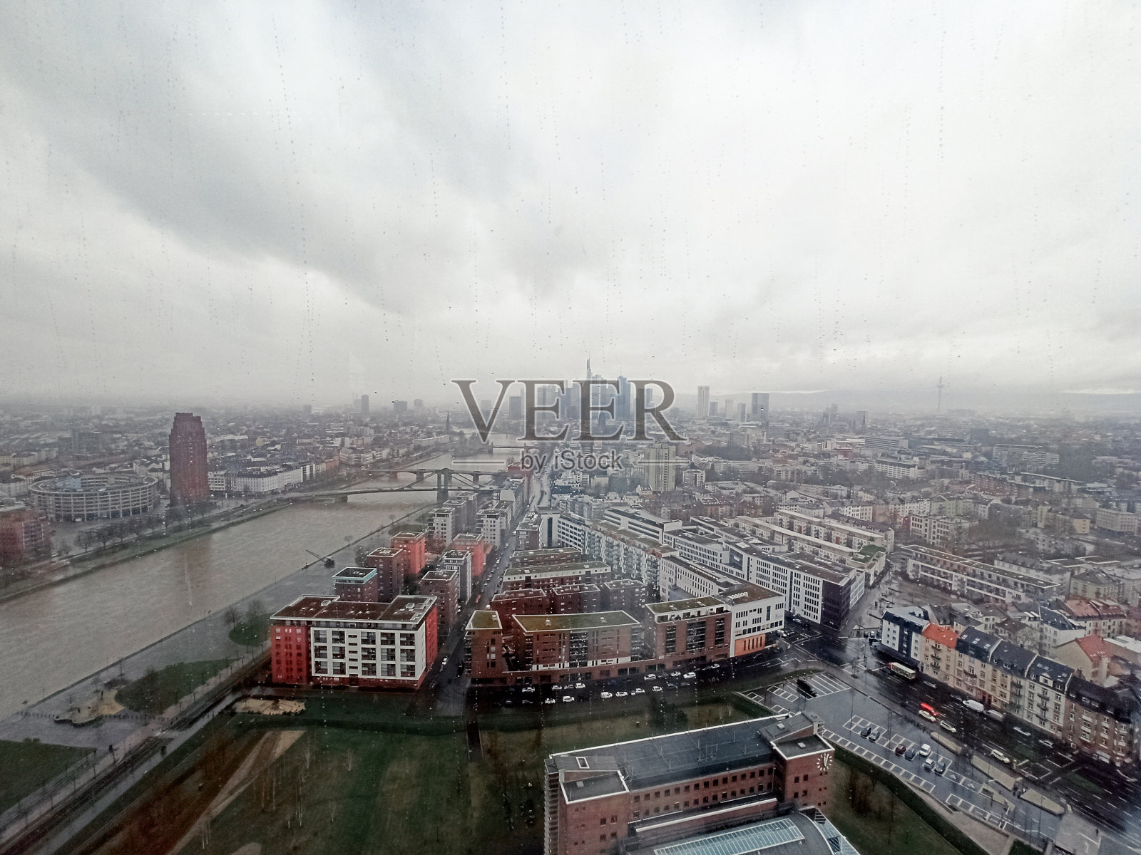 法兰克福鸟瞰图照片摄影图片