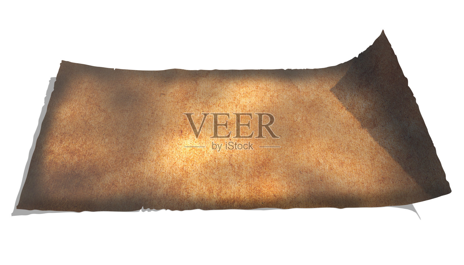 旧纸孤立在白色。3 d照片摄影图片