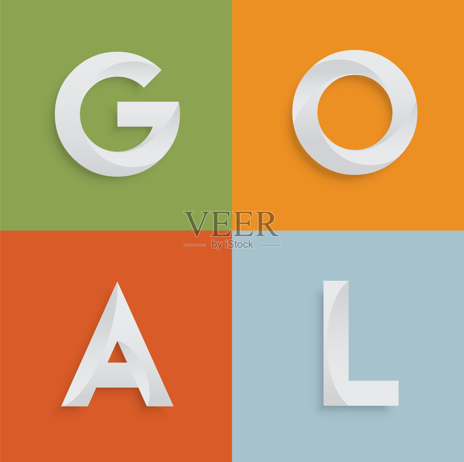 “目标”四个字母的单词为网站，插图，矢量插画图片素材