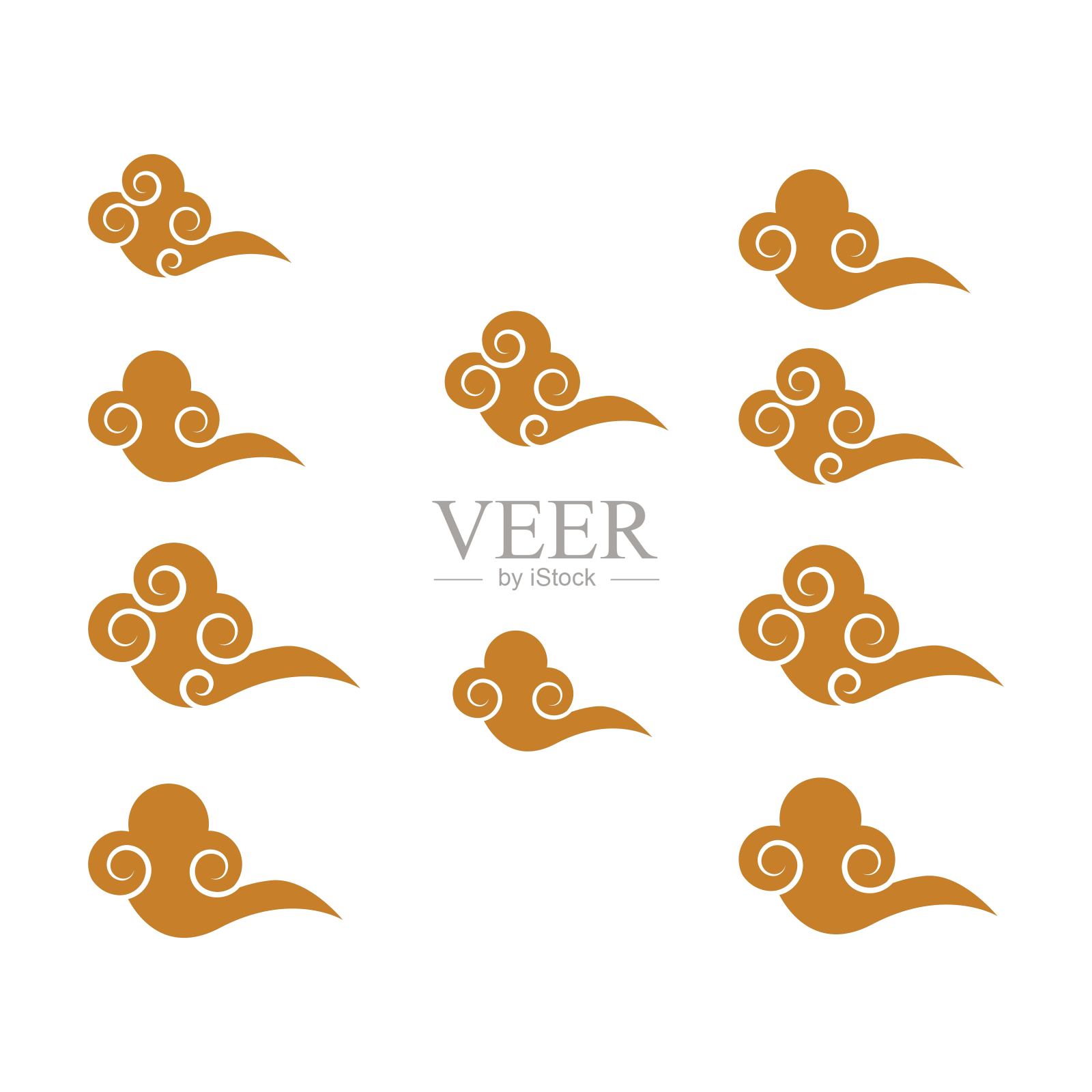 设置中国云图标矢量插图设计插画图片素材