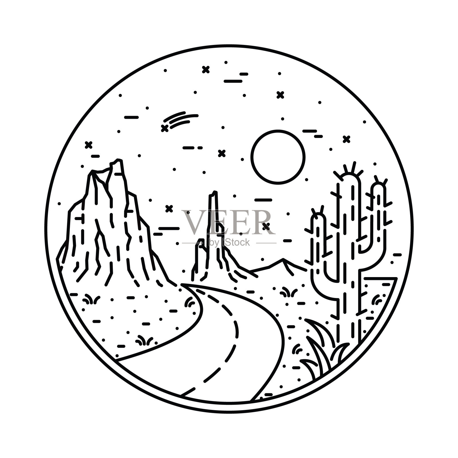 露营自然野生徽章补丁别针图形插图矢量艺术t恤设计插画图片素材