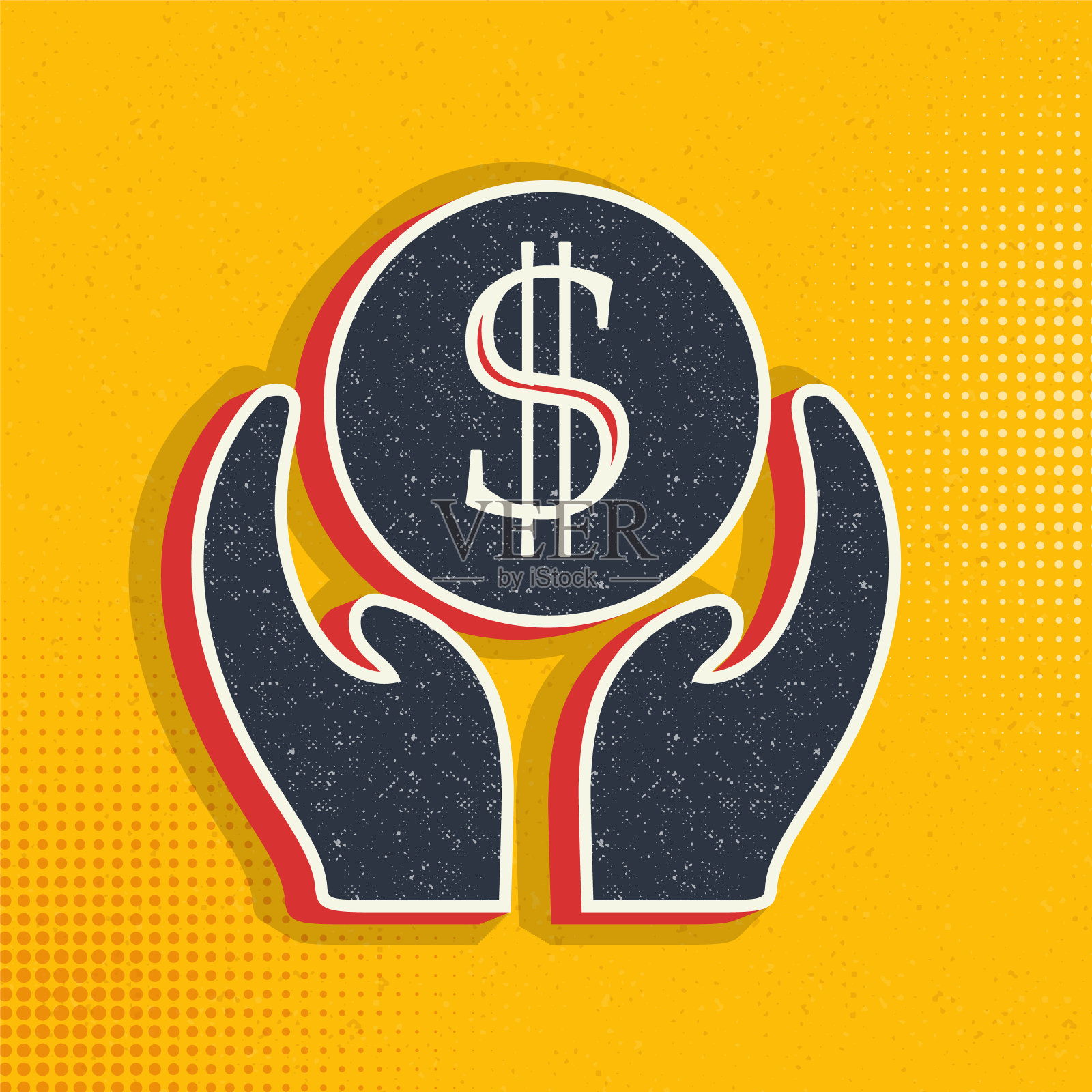 创业孵化器，关爱波普艺术，复古偶像。波普艺术的矢量插图插画图片素材