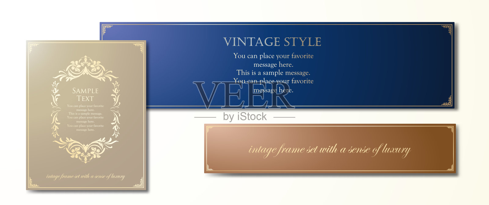 高品质的卡片设计，可用于豪华形象设计模板、婚礼、请柬等设计。可作为豪华酒店或度假村宣传册的背景。插画图片素材