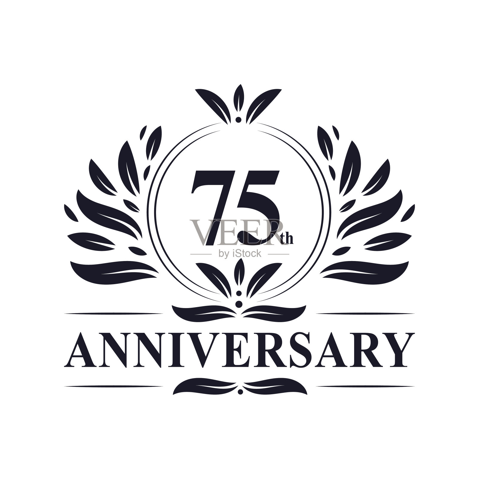 75周年标志75周年庆典插画图片素材