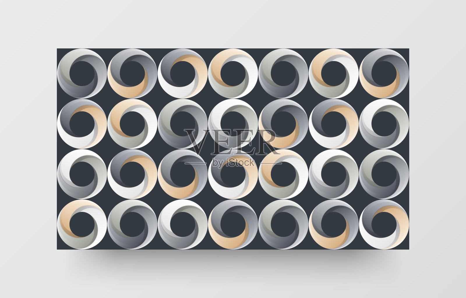 创造性的水平网站屏幕部分响应式网页设计项目开发。抽象几何图案横幅布局模拟。公司着陆页块矢量插图模板。插画图片素材