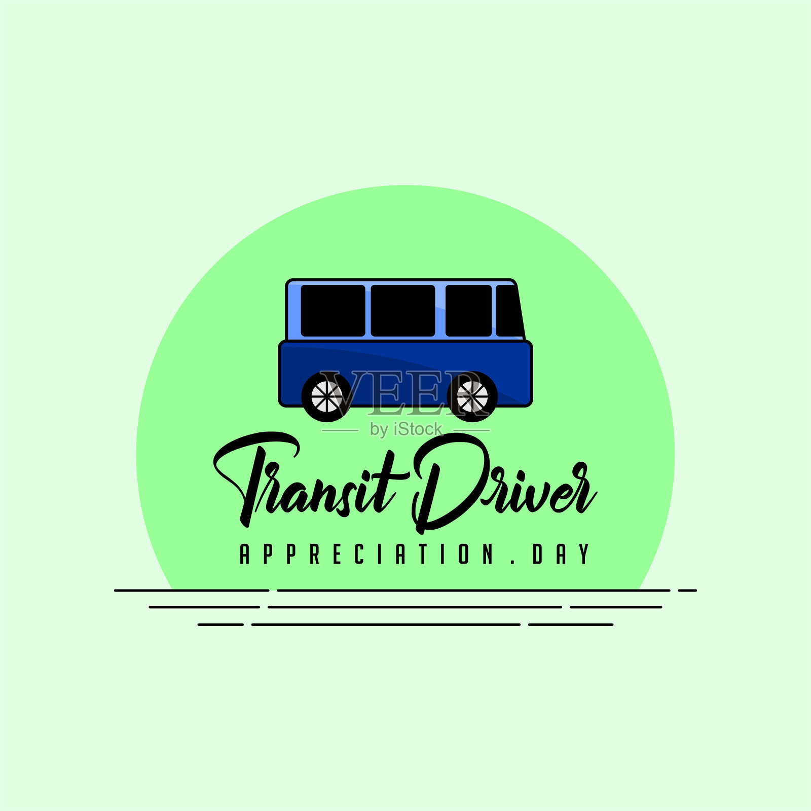 公交司机感激日插画图片素材