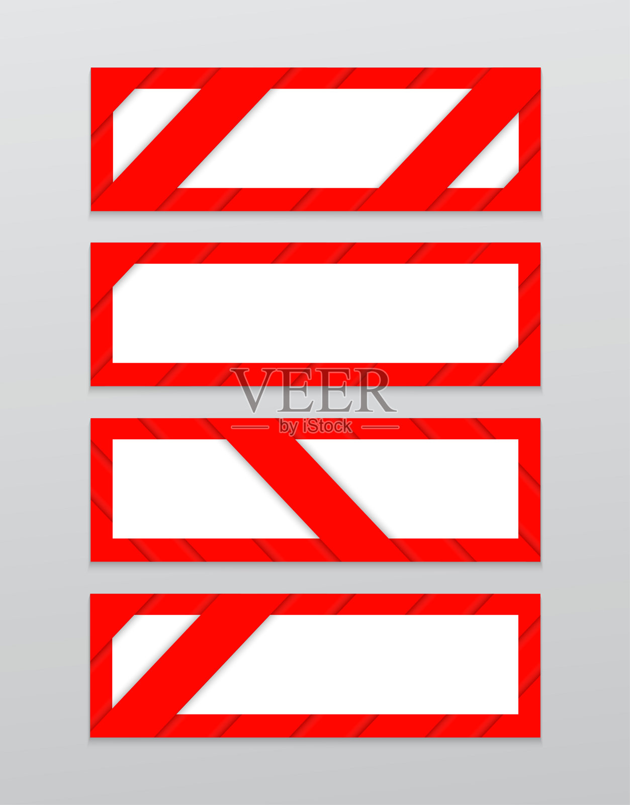 水平抽象的横幅。矢量网页横幅，现代动态设计。插画图片素材