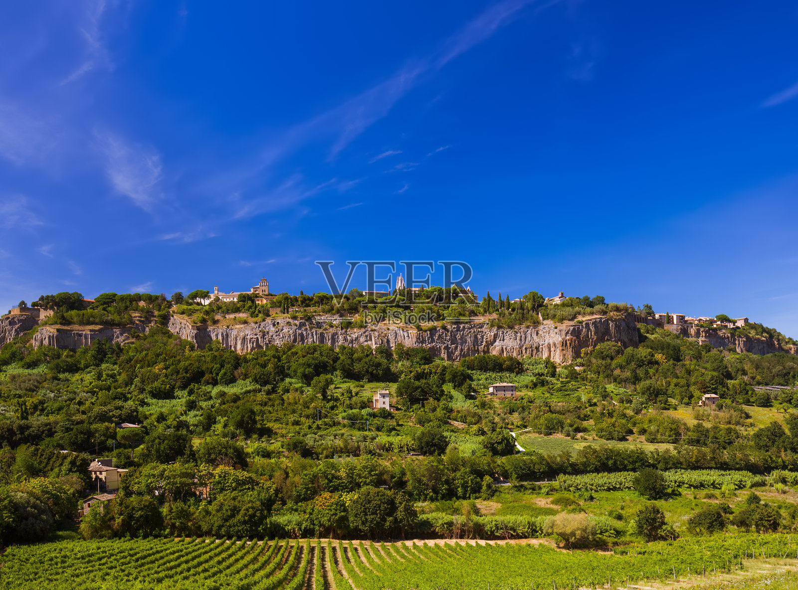 奥维多，意大利的中世纪城镇照片摄影图片