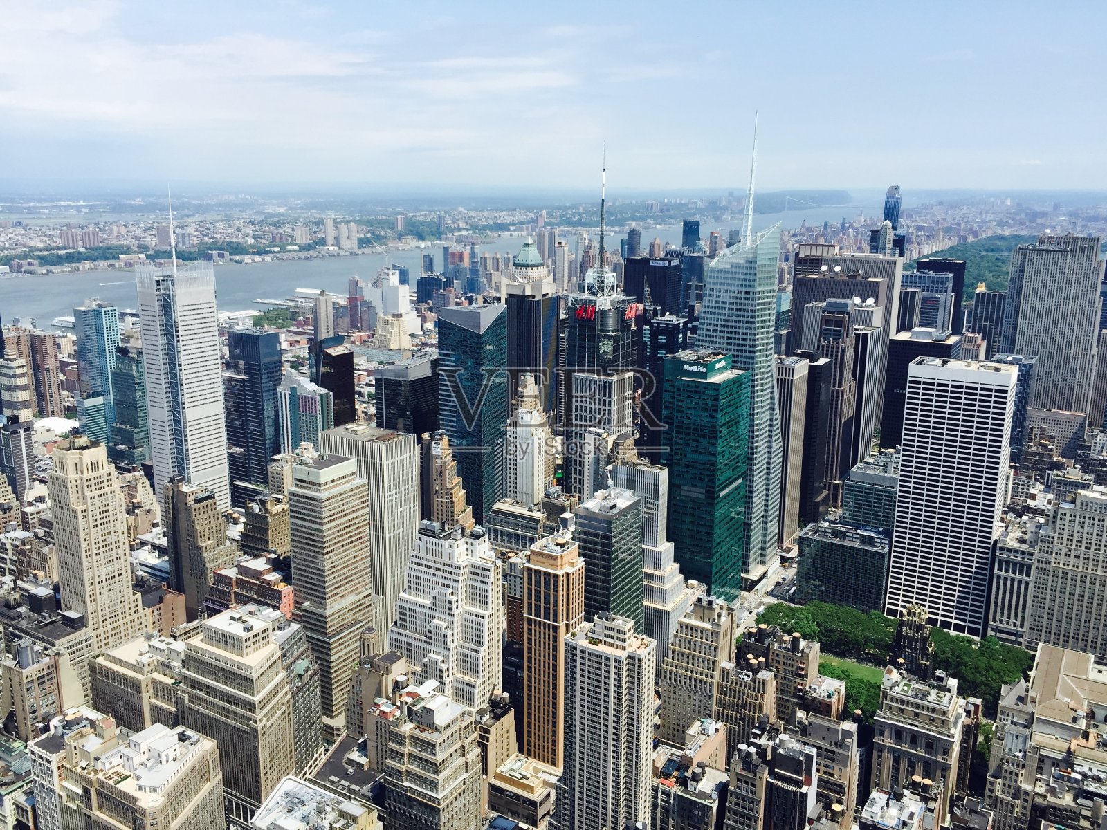 美国纽约曼哈顿景观摩天大楼全景图片从帝国大厦照片摄影图片