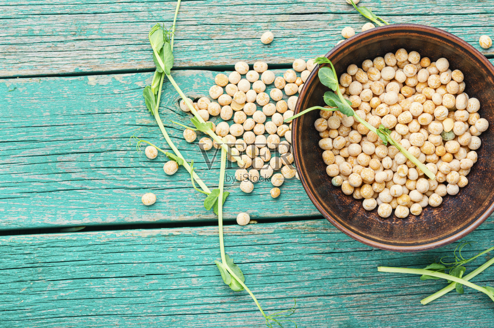 干豌豆和豌豆芽照片摄影图片