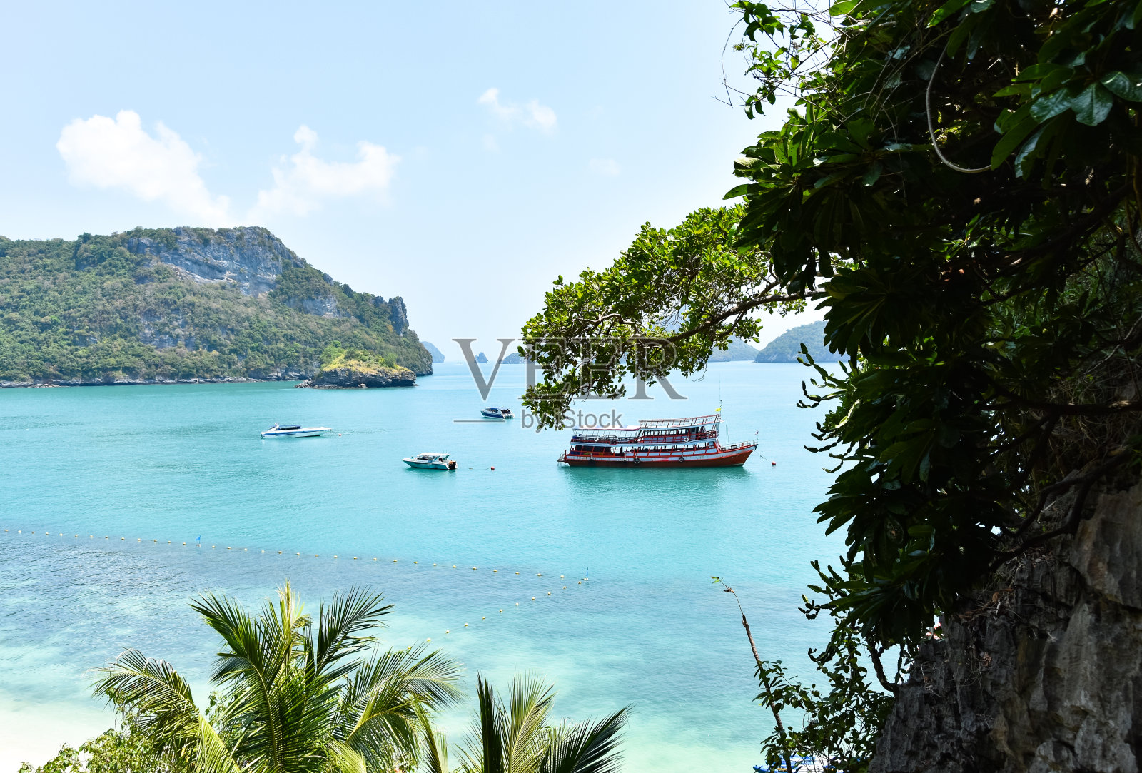 昂塘海岸公园的海景和岛屿照片摄影图片