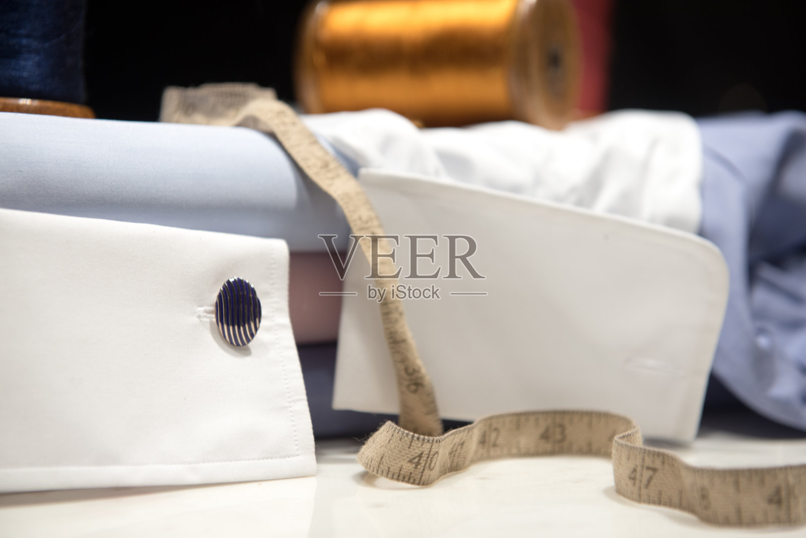 卷尺和袖口照片摄影图片