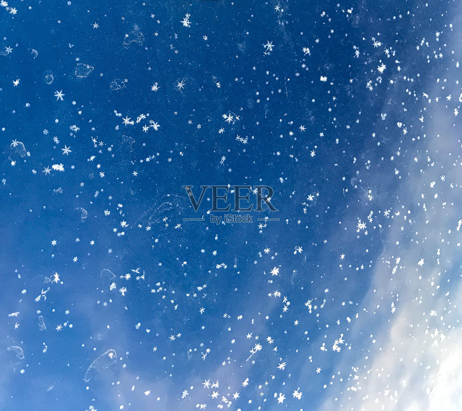 大理石背景的雪花照片摄影图片