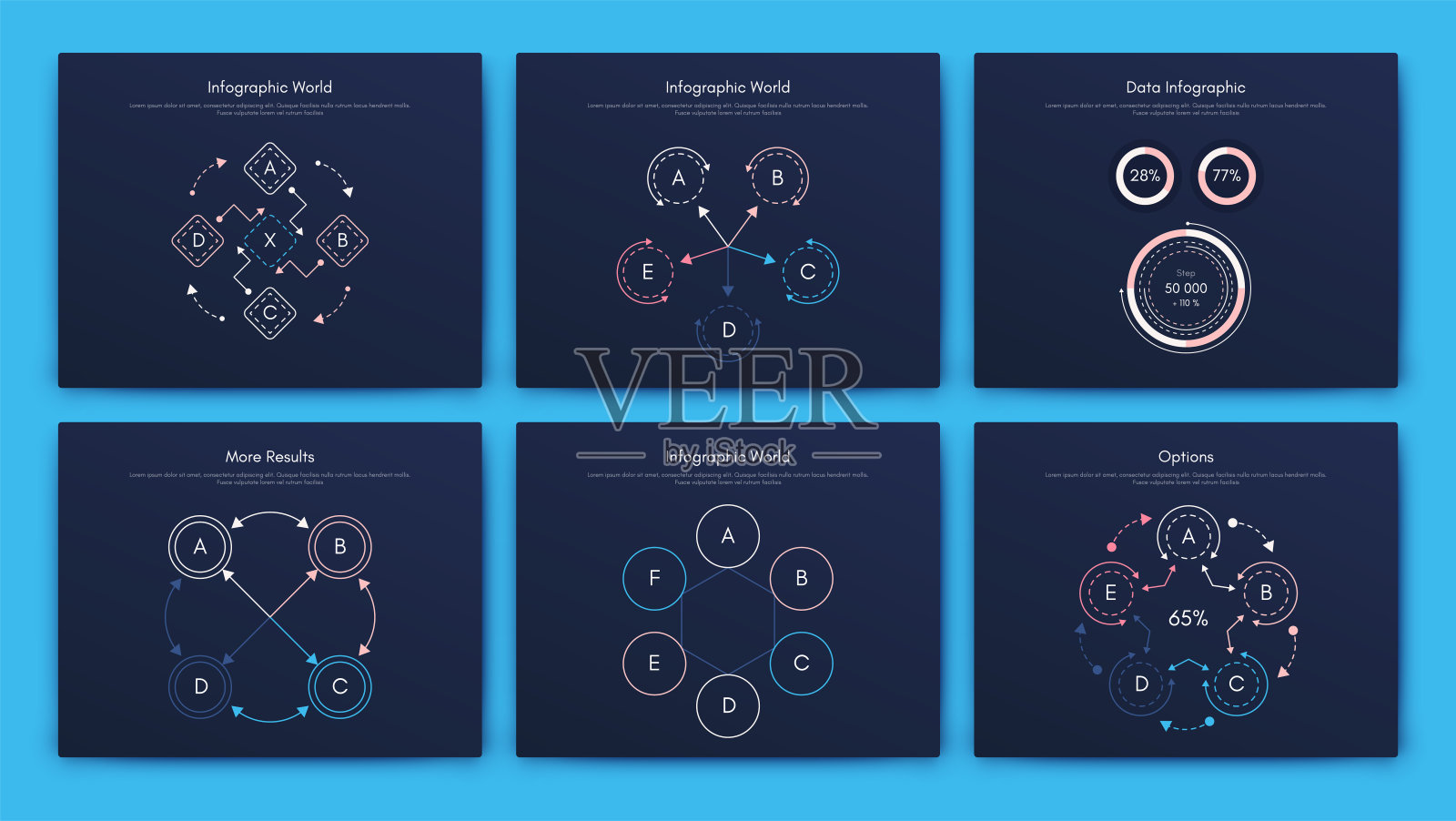 大量的信息图表元素。EPS10。股票向量插画图片素材