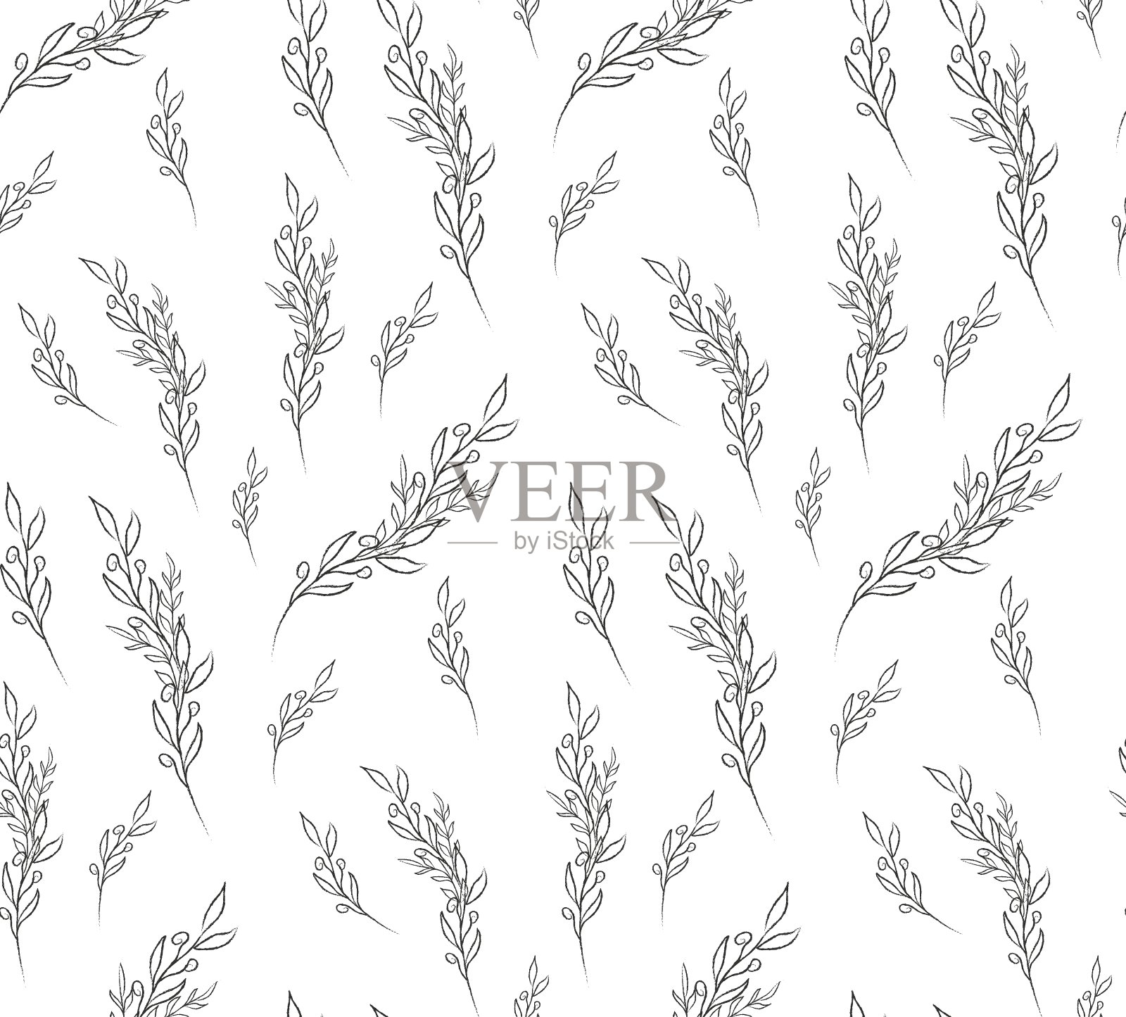 精美的线描矢量花状黄土图案插画图片素材