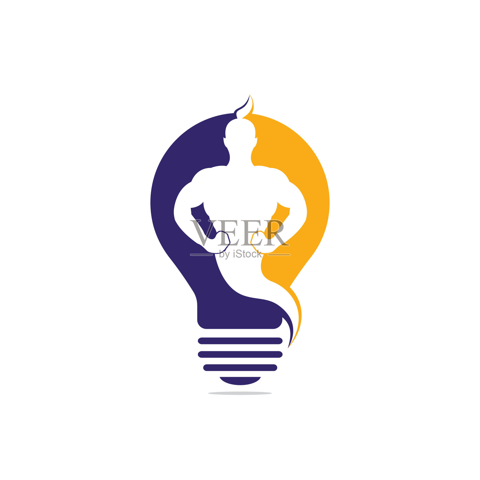 魔幻魔幻精灵概念logo。插画图片素材