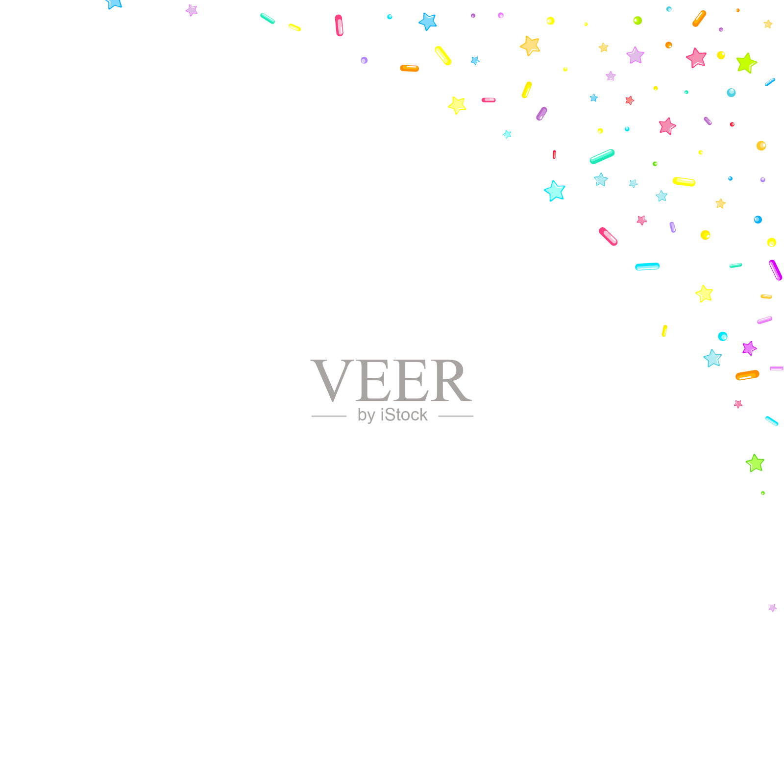 撒屑纸杯蛋糕矢量下落插画图片素材