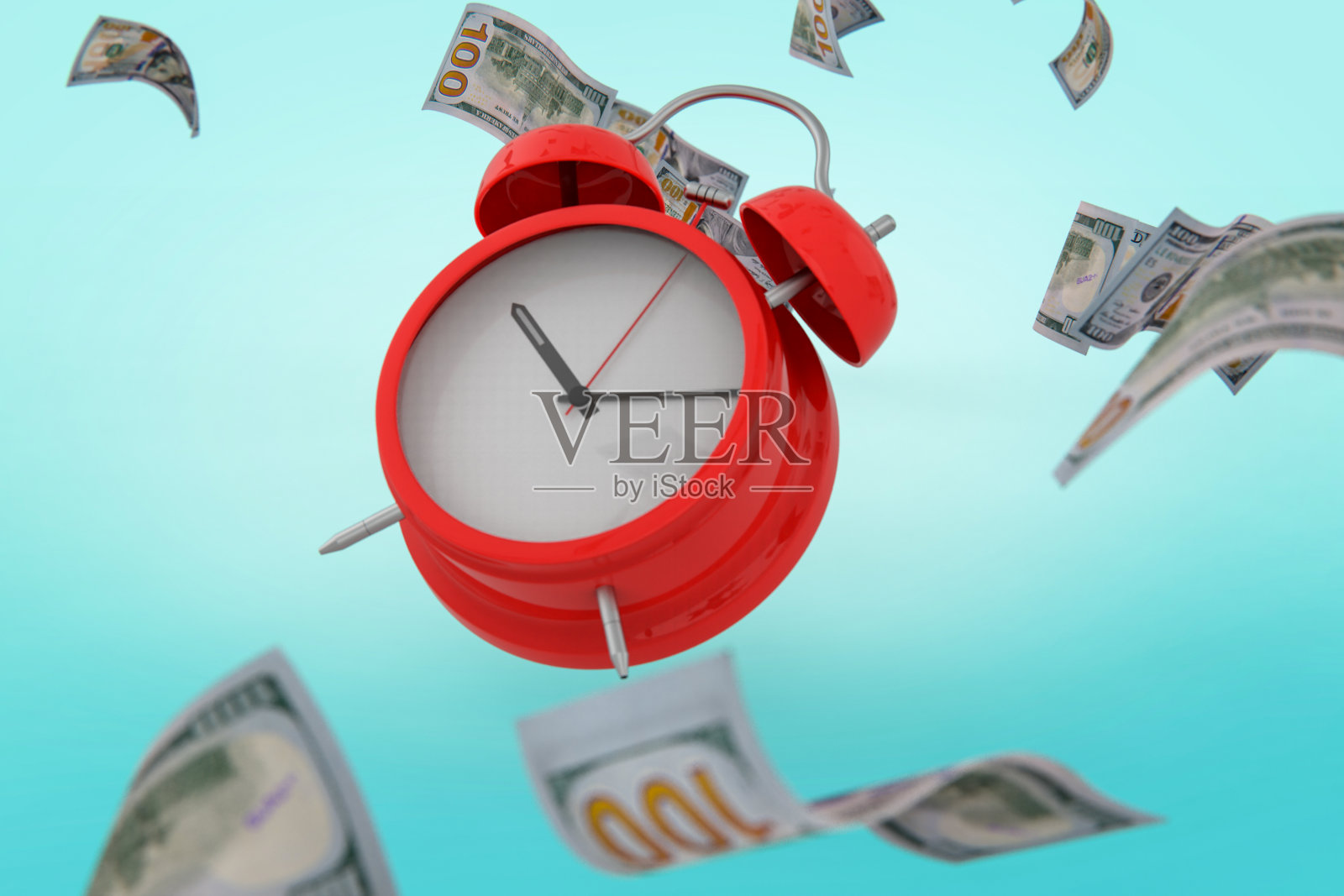 金融和经济概念落钱在蓝色背景股票照片照片摄影图片