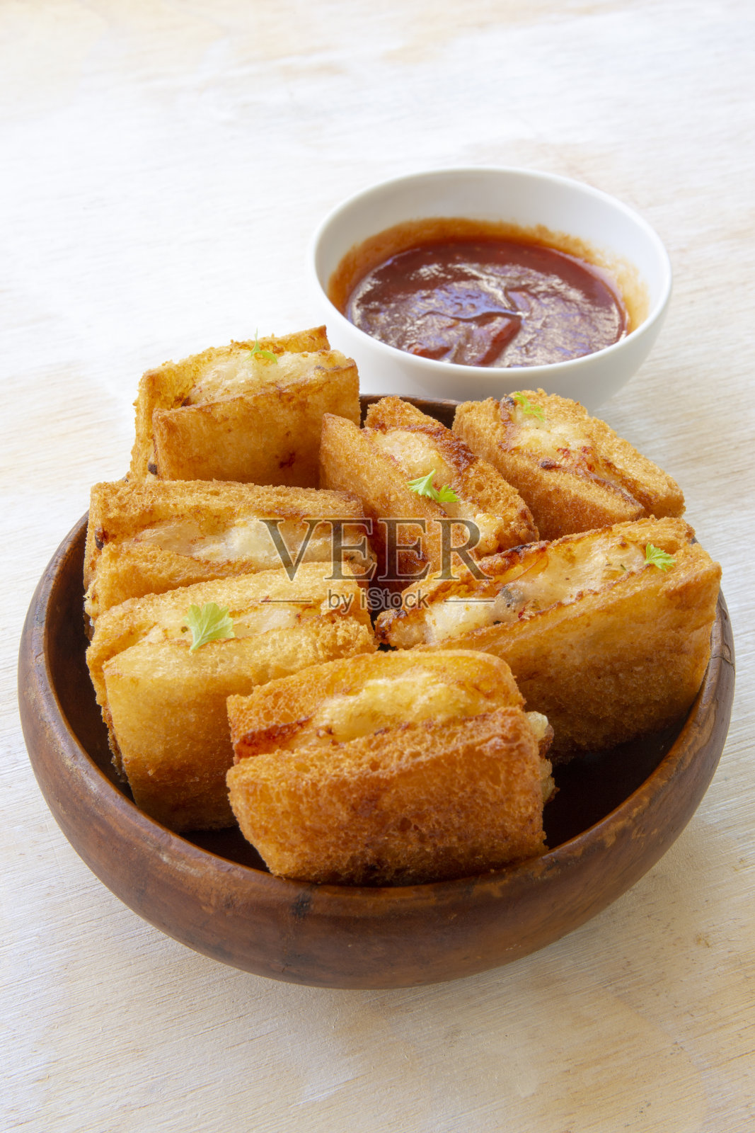 中国炸虾三明治照片摄影图片